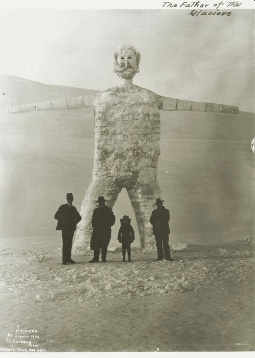 scariest photos in history - Nowman At Summit 1902 Clande Photo Cher Mul And Howe The Father of The lacioss